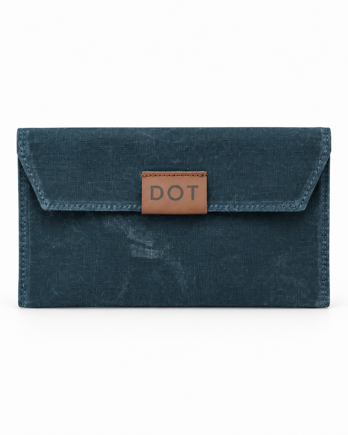 Studio Case waxed canvas pencil case in Glacier, closed