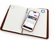 Glacier refill with the DOT app open on a phone, showing where a DOT Shortcut Tag goes on the page